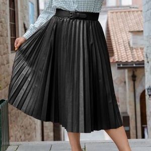 Shein leather skirt